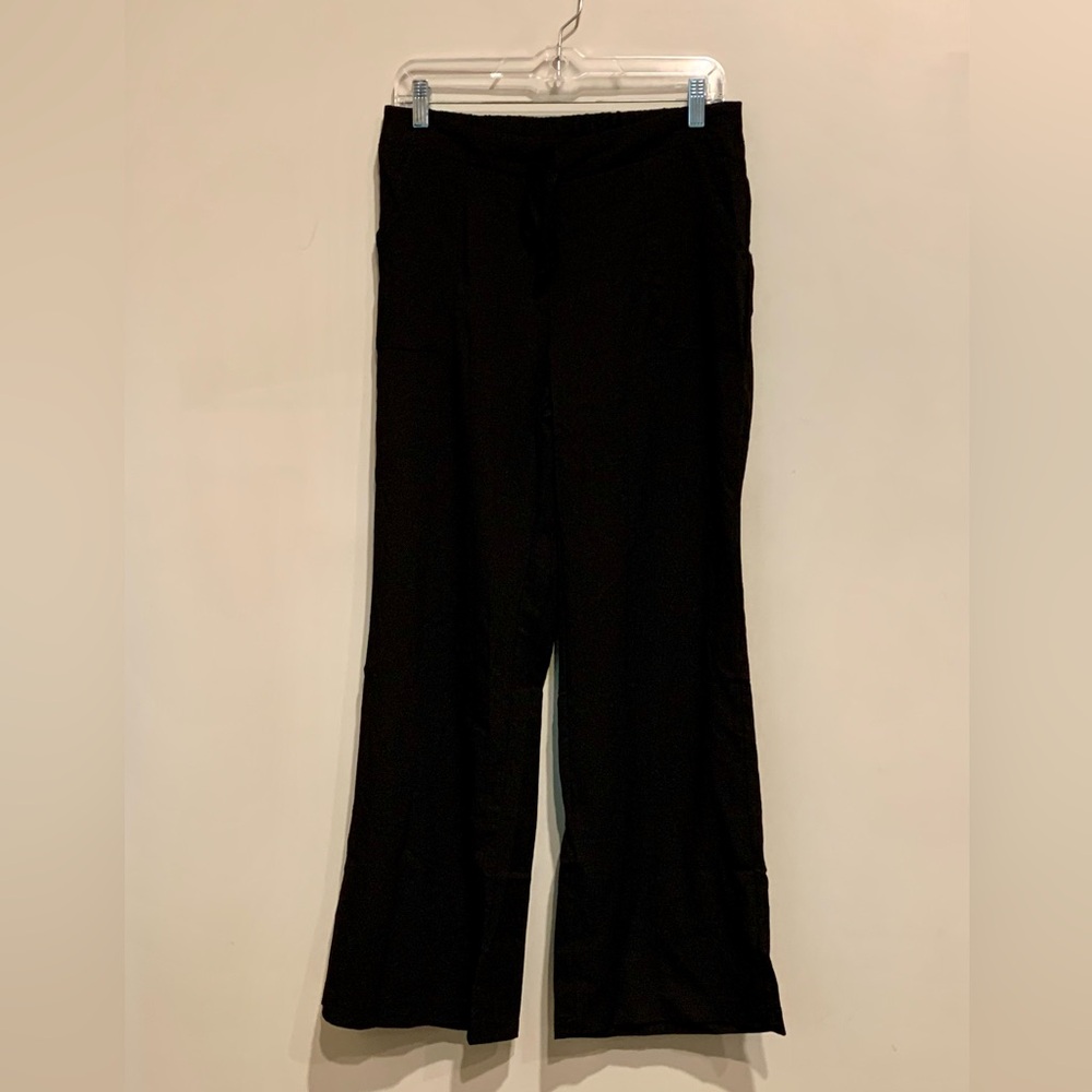 Black straight leg pants